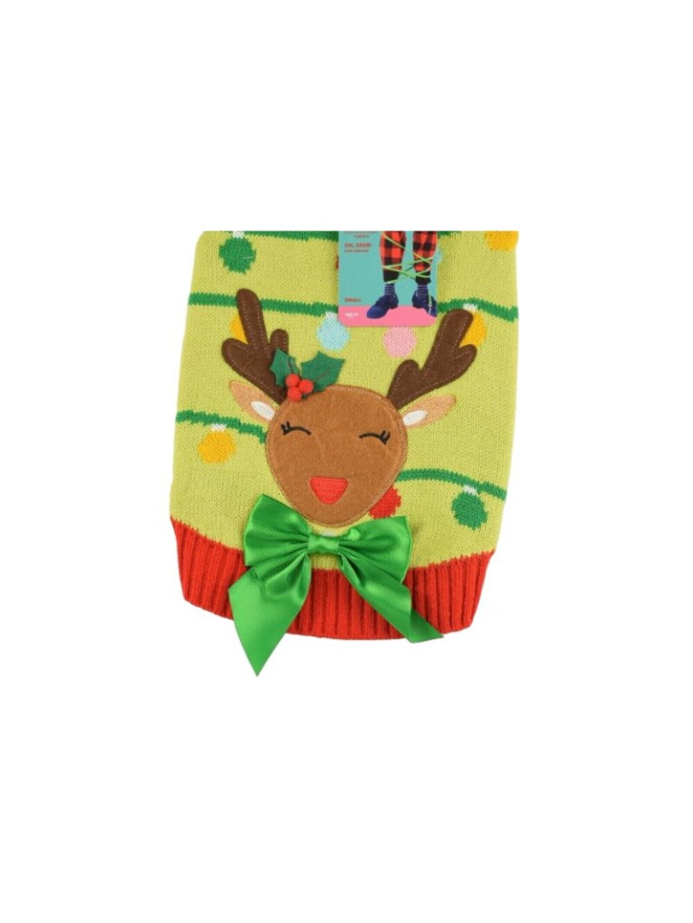 Merry Makings Size Small Dog Sweater Oh, Deer Holiday Reindeer - Picture 3 of 5
